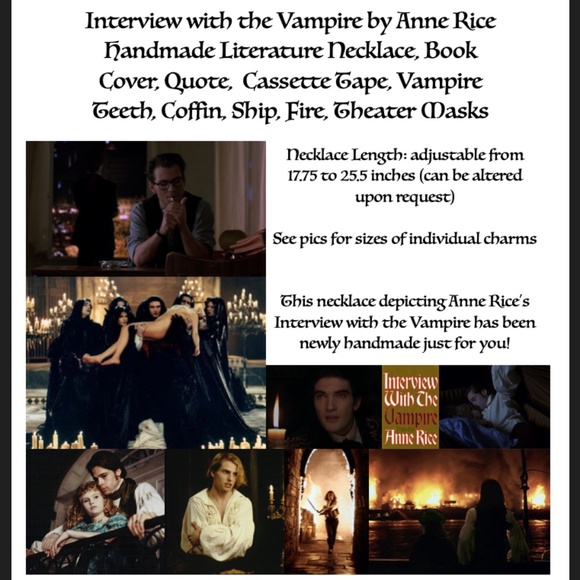 Interview with the Vampire by Anne Rice Handmade Literature Necklace, Book Cover - Picture 15 of 16